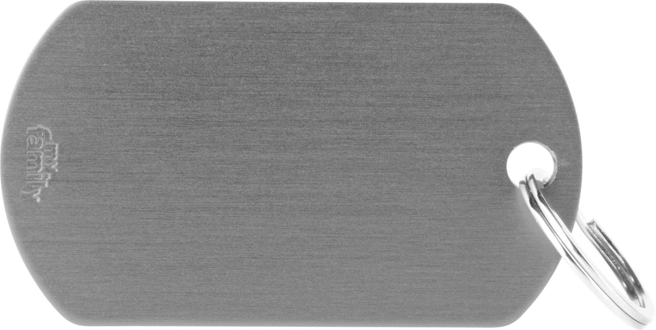 Basic military L 51x28mm harmaa MyFamily - Nimi- ja kaiverruslaatat - 058207 - 1