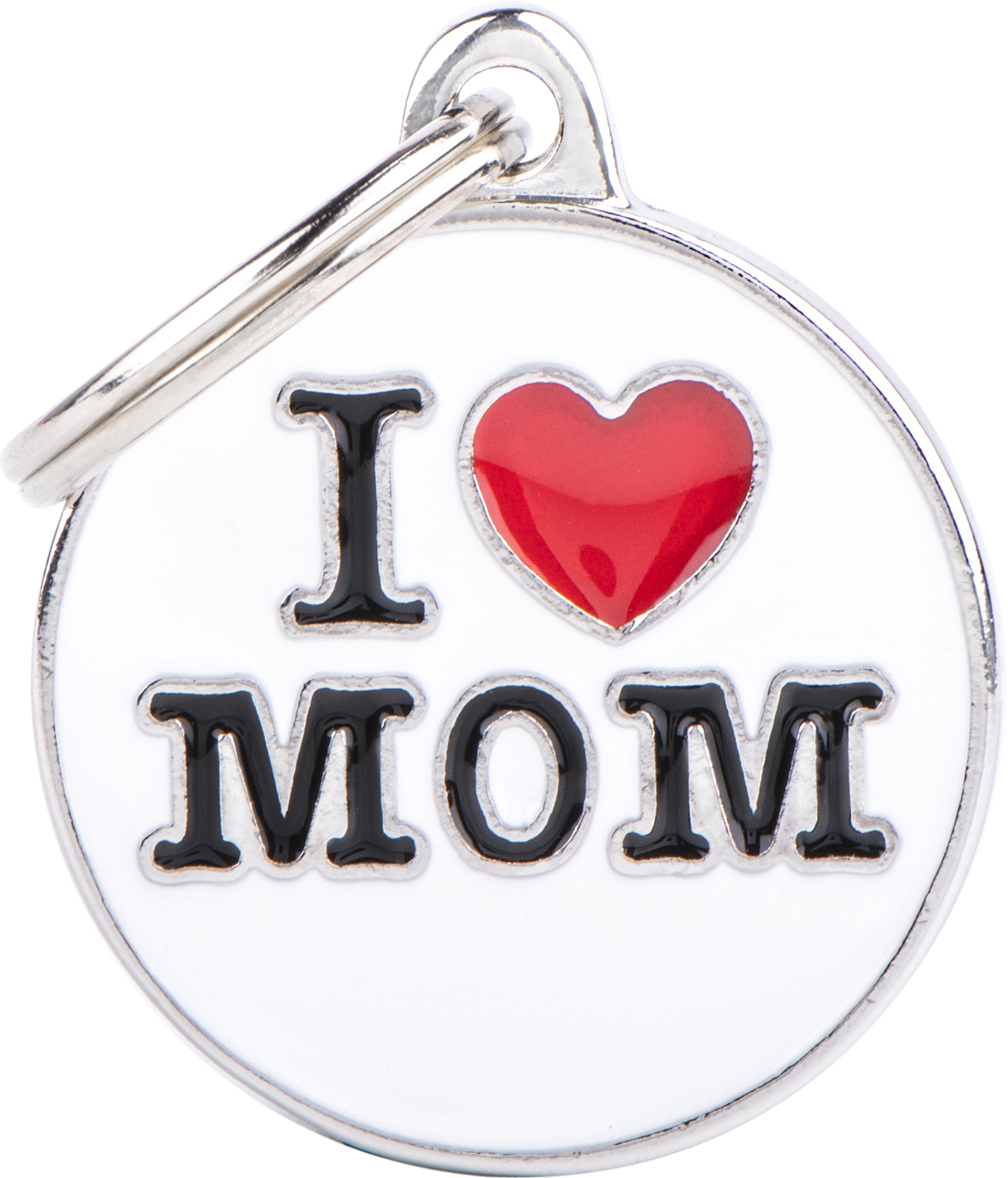 Charms I love mom M valkoinen MyFamily - Nimi- ja kaiverruslaatat - 058351 - 1