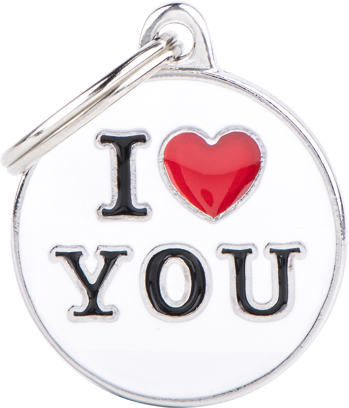 Charms I love you M valkoinen MyFamily - Nimi- ja kaiverruslaatat - 058350 - 1