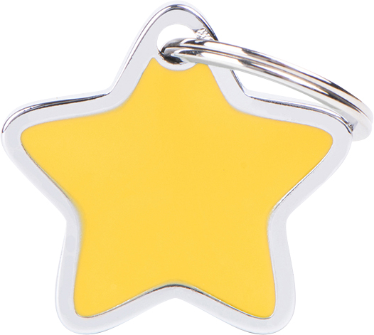 Charms tähti S keltainen MyFamily - Nimi- ja kaiverruslaatat - 058387 - 1