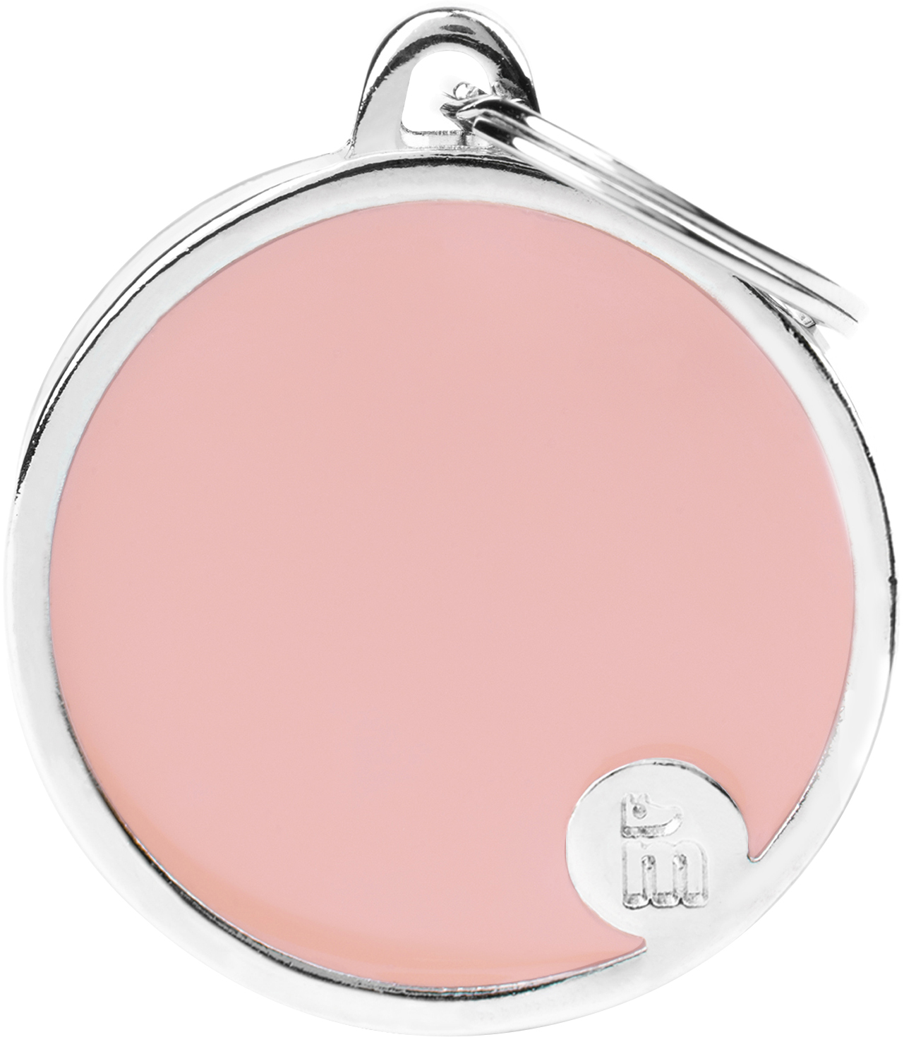 Handmade pyöreä L 32x37mm pinkki MyFamily - Nimi- ja kaiverruslaatat - 058740 - 1