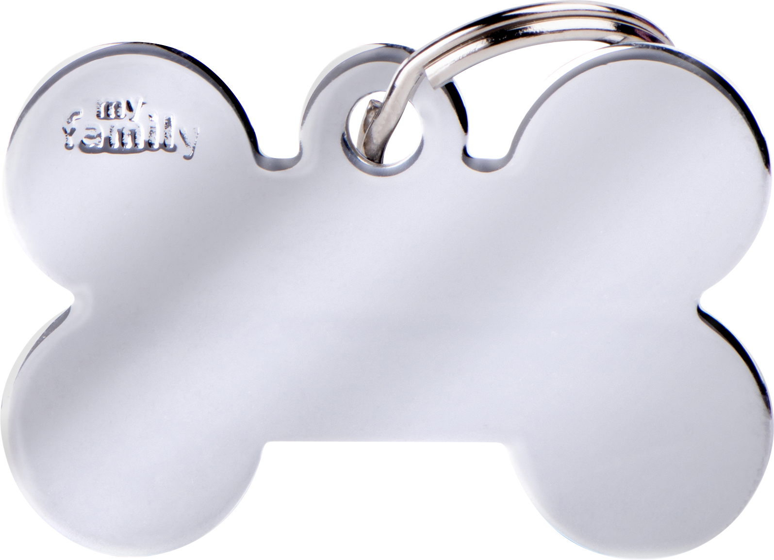 Basic luu L 38x25mm hopea MyFamily - Nimi- ja kaiverruslaatat - 058138 - 1