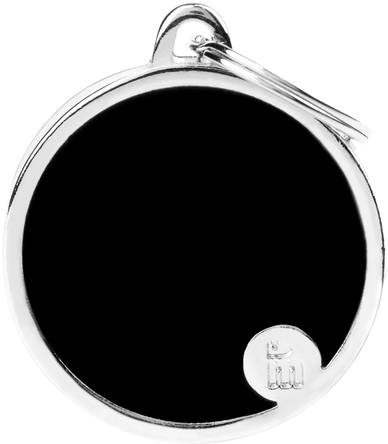 Handmade pyöreä L 32x37mm musta MyFamily - Nimi- ja kaiverruslaatat - 058742 - 1