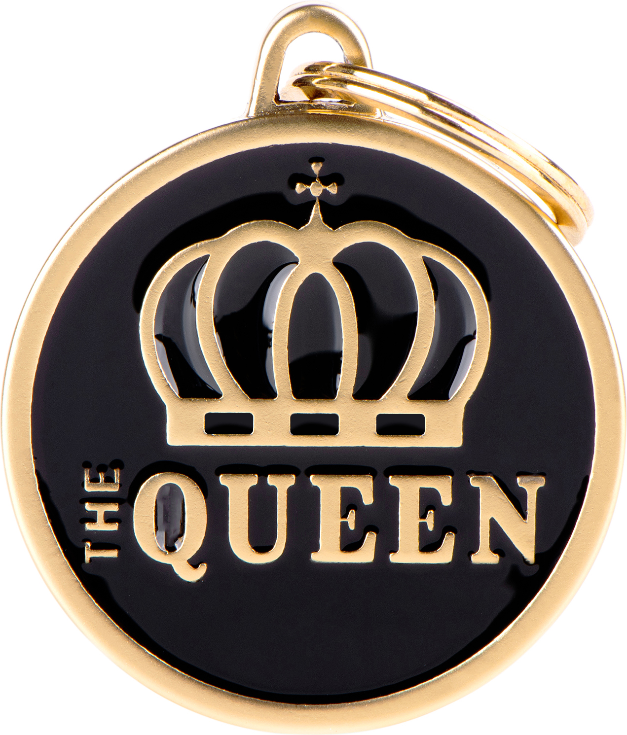Charms The Queen L musta MyFamily - Nimi- ja kaiverruslaatat - 058364 - 1