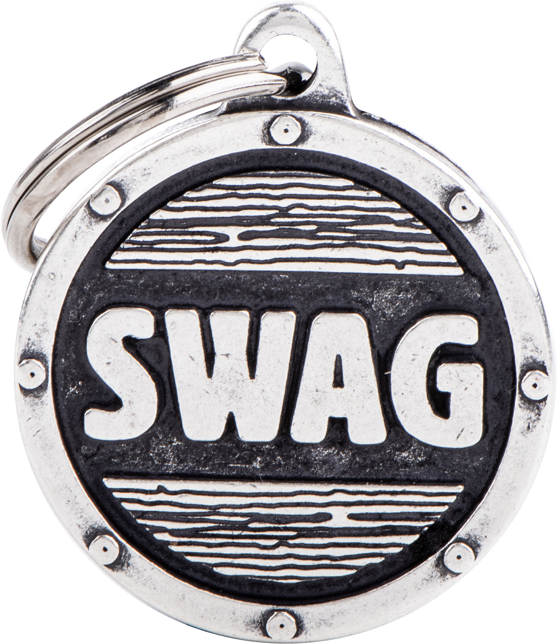 Bronx pyöreä Swag M hopea MyFamily - Nimi- ja kaiverruslaatat - 058268 - 1