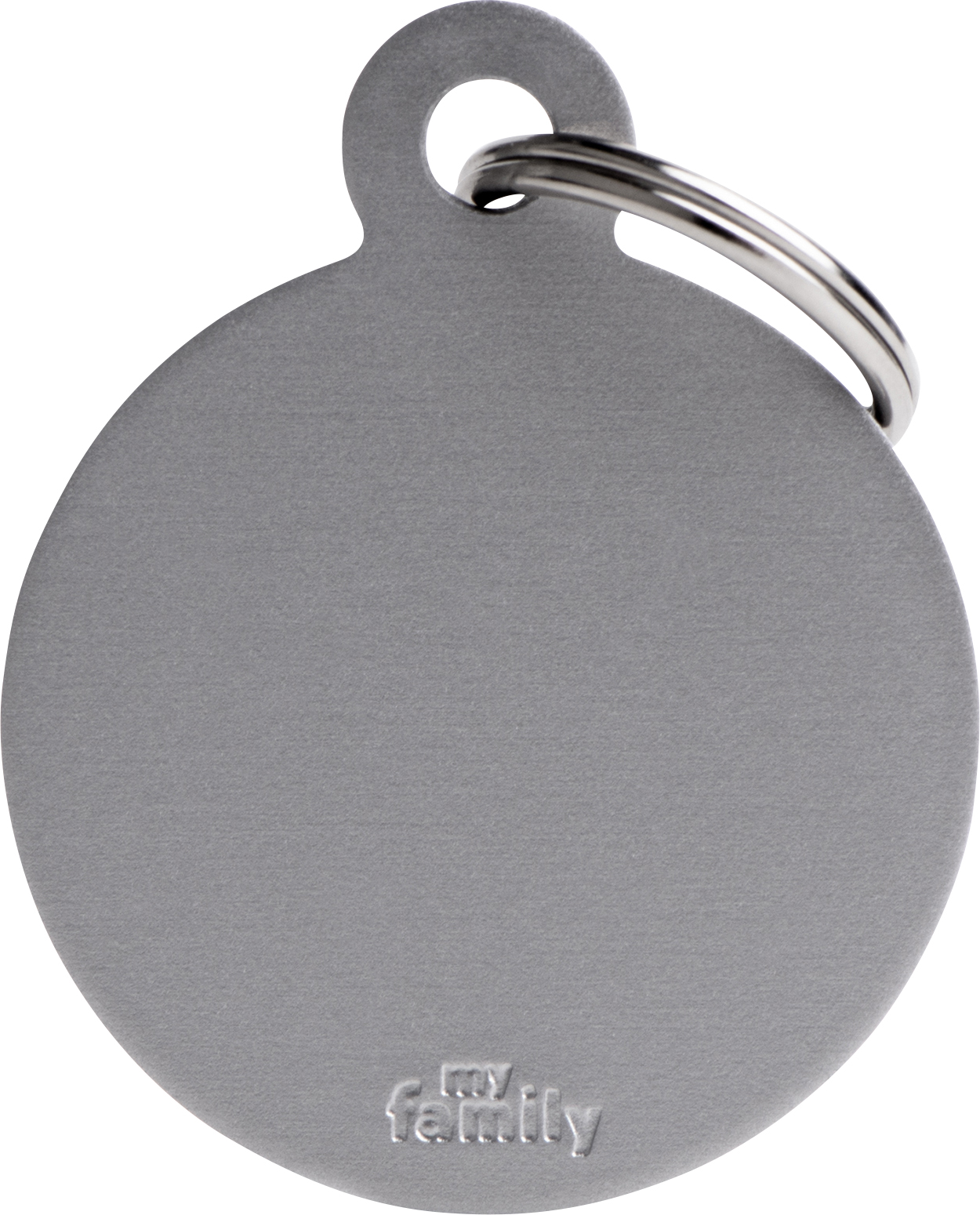 Basic pyöreä L 32x39mm harmaa MyFamily - Nimi- ja kaiverruslaatat - 058185 - 1