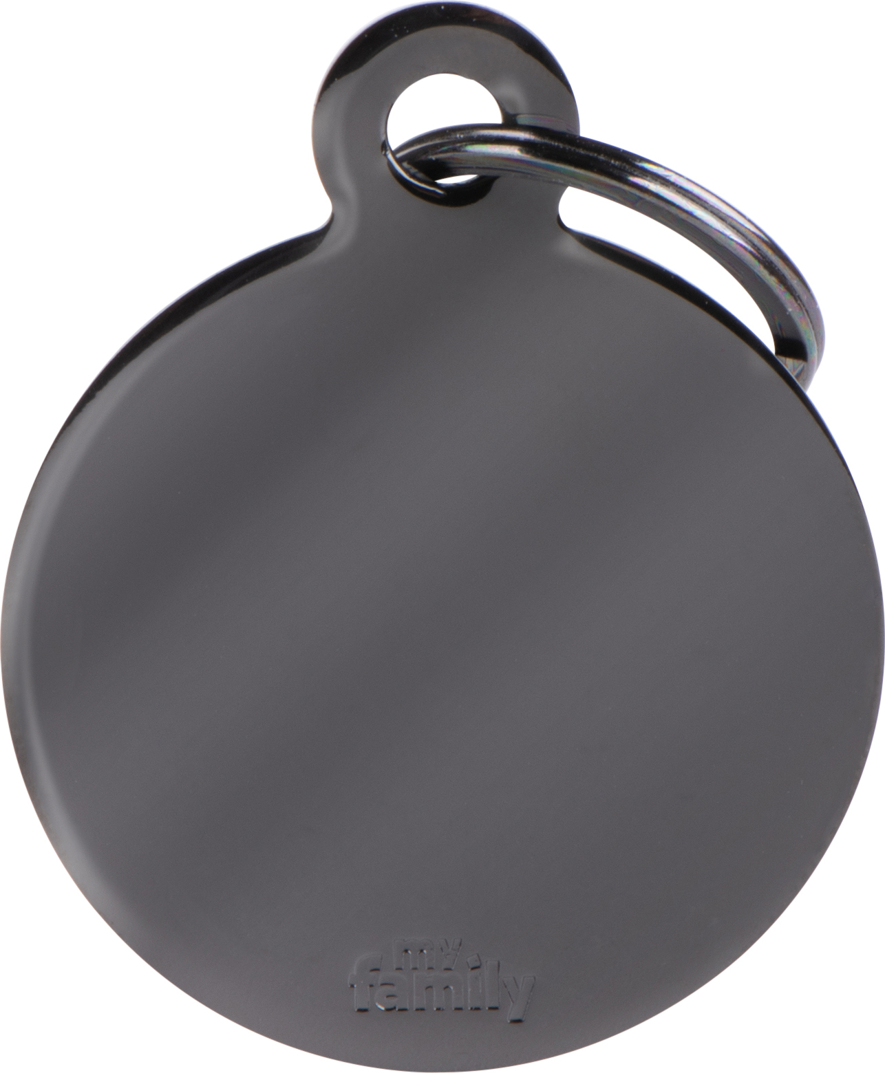 Basic pyöreä L 32x39mm tummanharmaa MyFamily - Nimi- ja kaiverruslaatat - 058192 - 1
