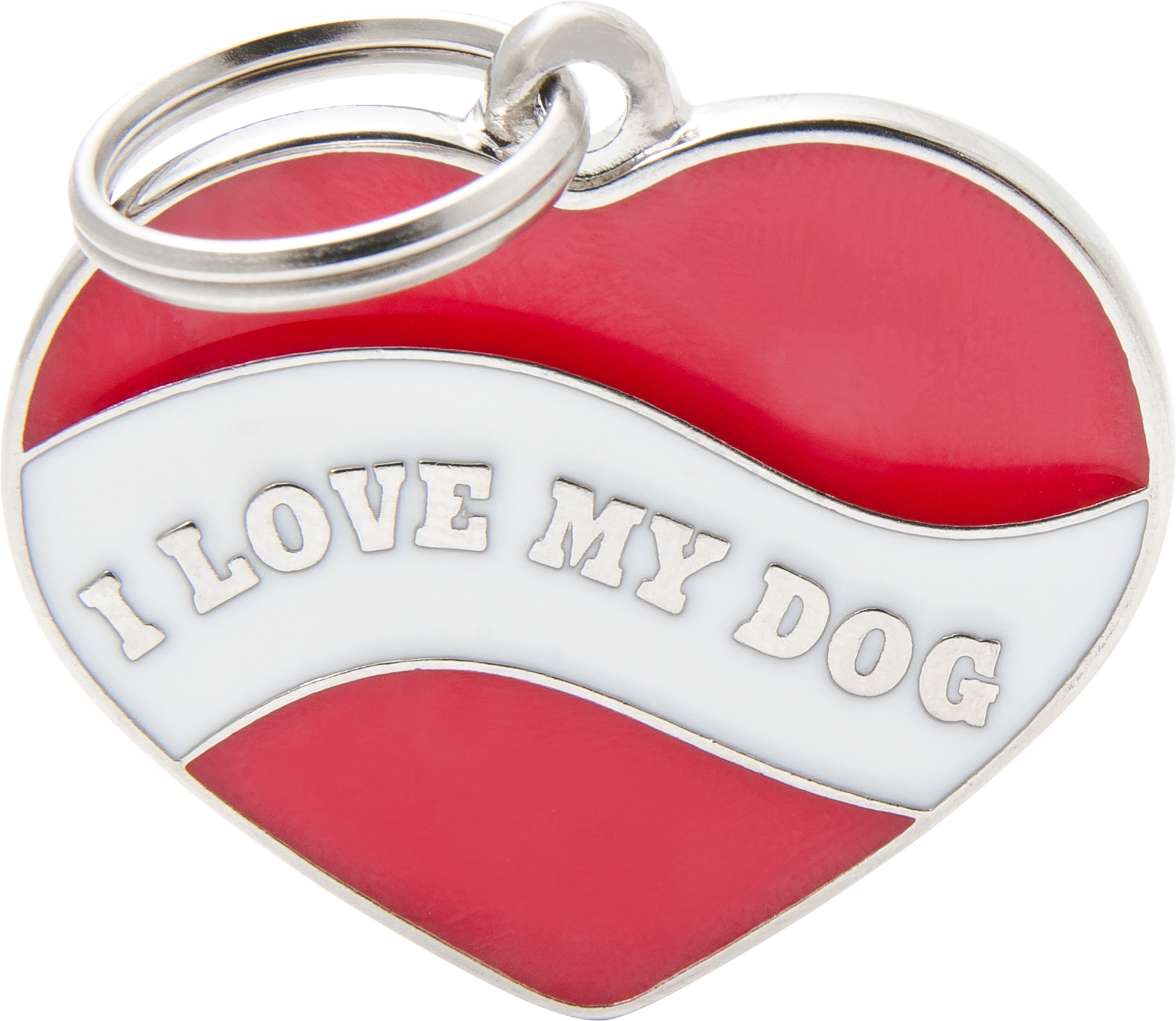 Charms sydän I love my dog MyFamily - Nimi- ja kaiverruslaatat - 058310 - 1