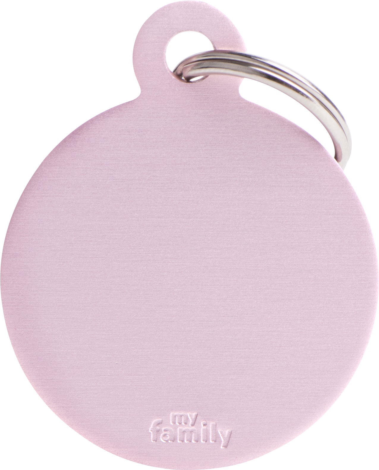 Basic pyöreä L 32x39mm pinkki MyFamily - Nimi- ja kaiverruslaatat - 058189 - 1