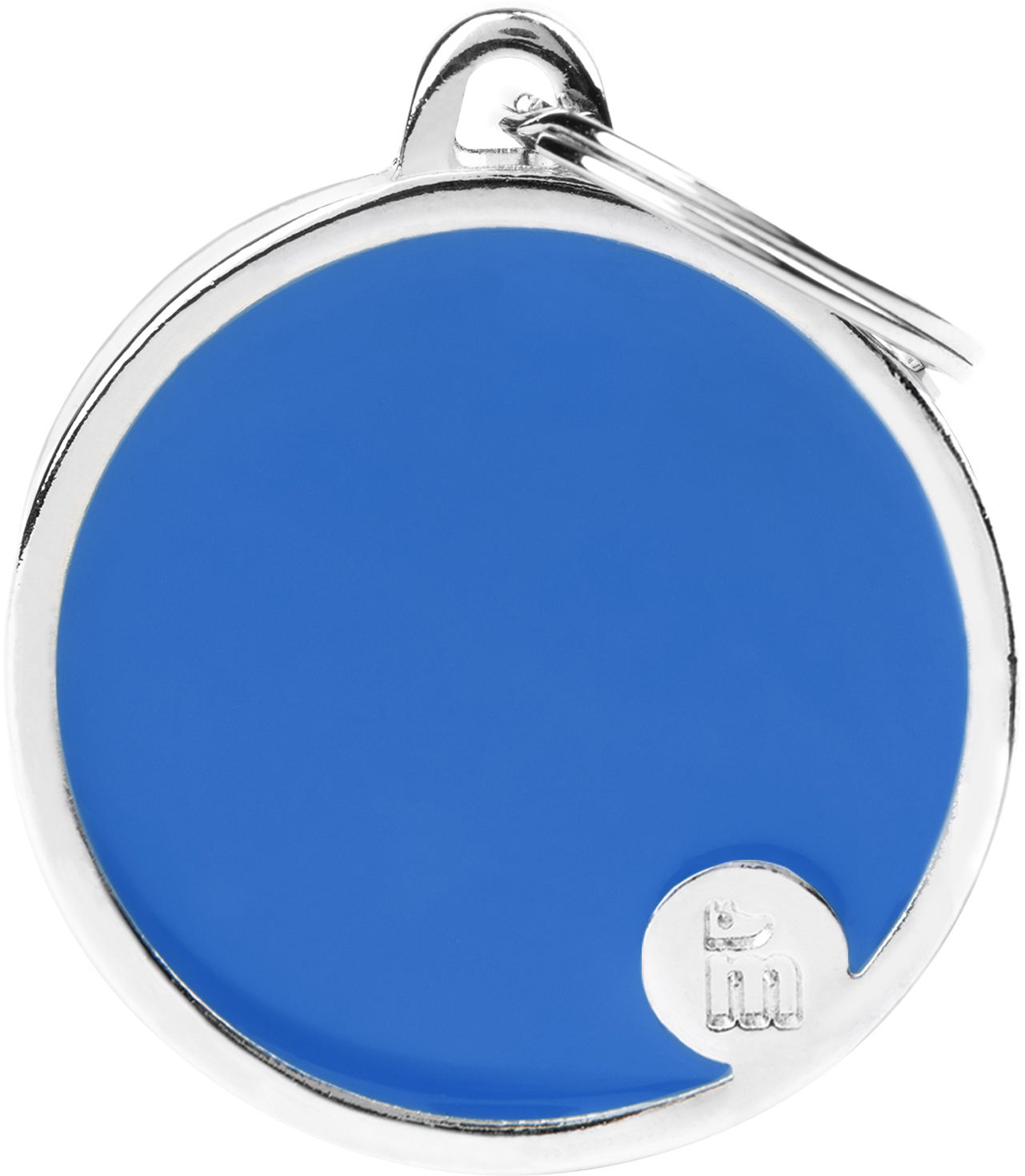 Handmade pyöreä L 32x37mm sininen MyFamily - Nimi- ja kaiverruslaatat - 058738 - 1