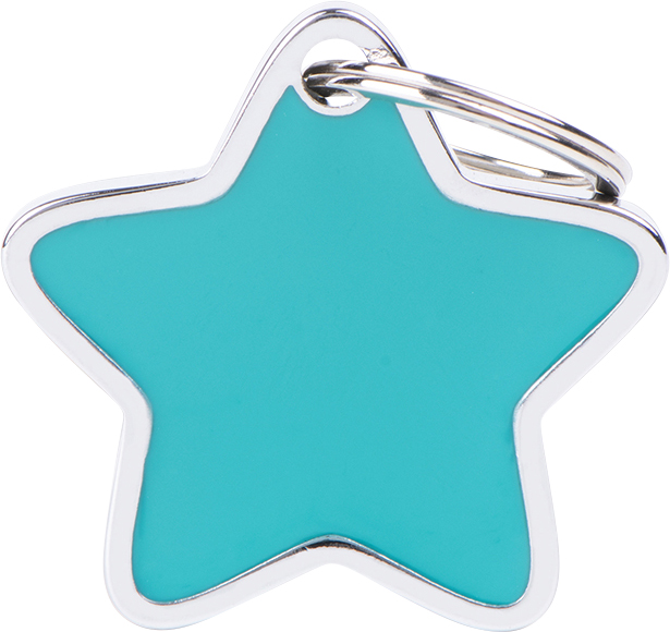 Charms tähti L turkoosi MyFamily - Nimi- ja kaiverruslaatat - 058371 - 1