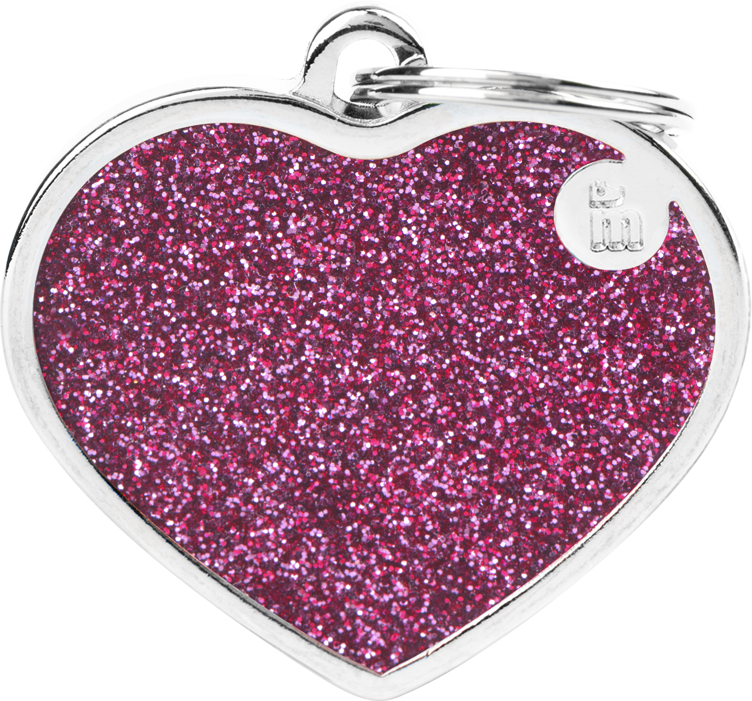 Shine sydän L pinkki MyFamily - Nimi- ja kaiverruslaatat - 058907 - 1