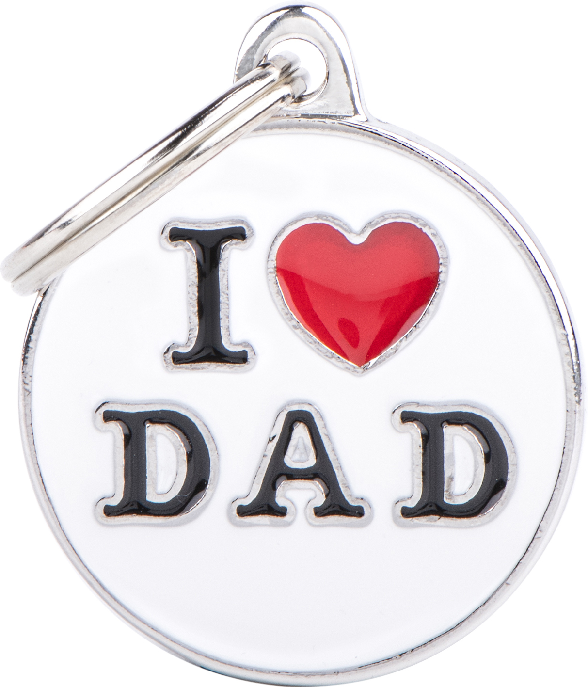Charms I love dad M valkoinen MyFamily - Nimi- ja kaiverruslaatat - 058353 - 1