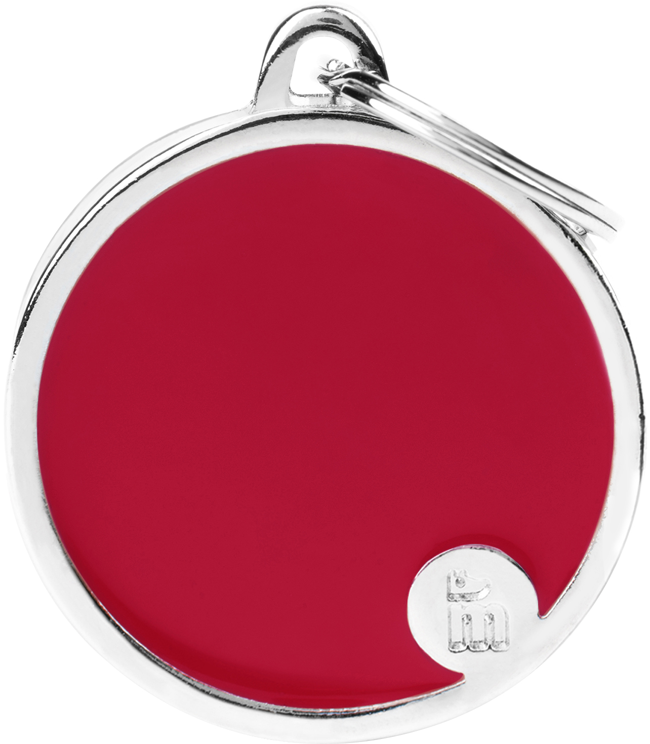 Handmade pyöreä L 32x37mm punainen MyFamily - Nimi- ja kaiverruslaatat - 058741 - 1