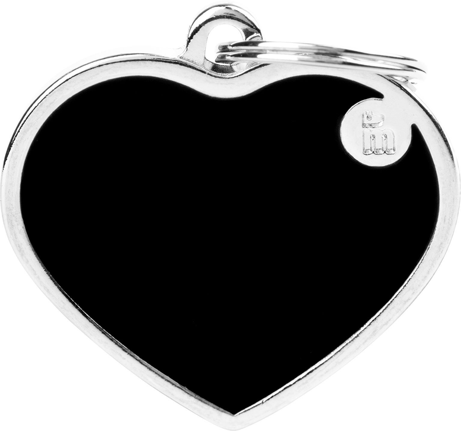 Handmade sydän L 37x36mm musta MyFamily - Nimi- ja kaiverruslaatat - 058769 - 1