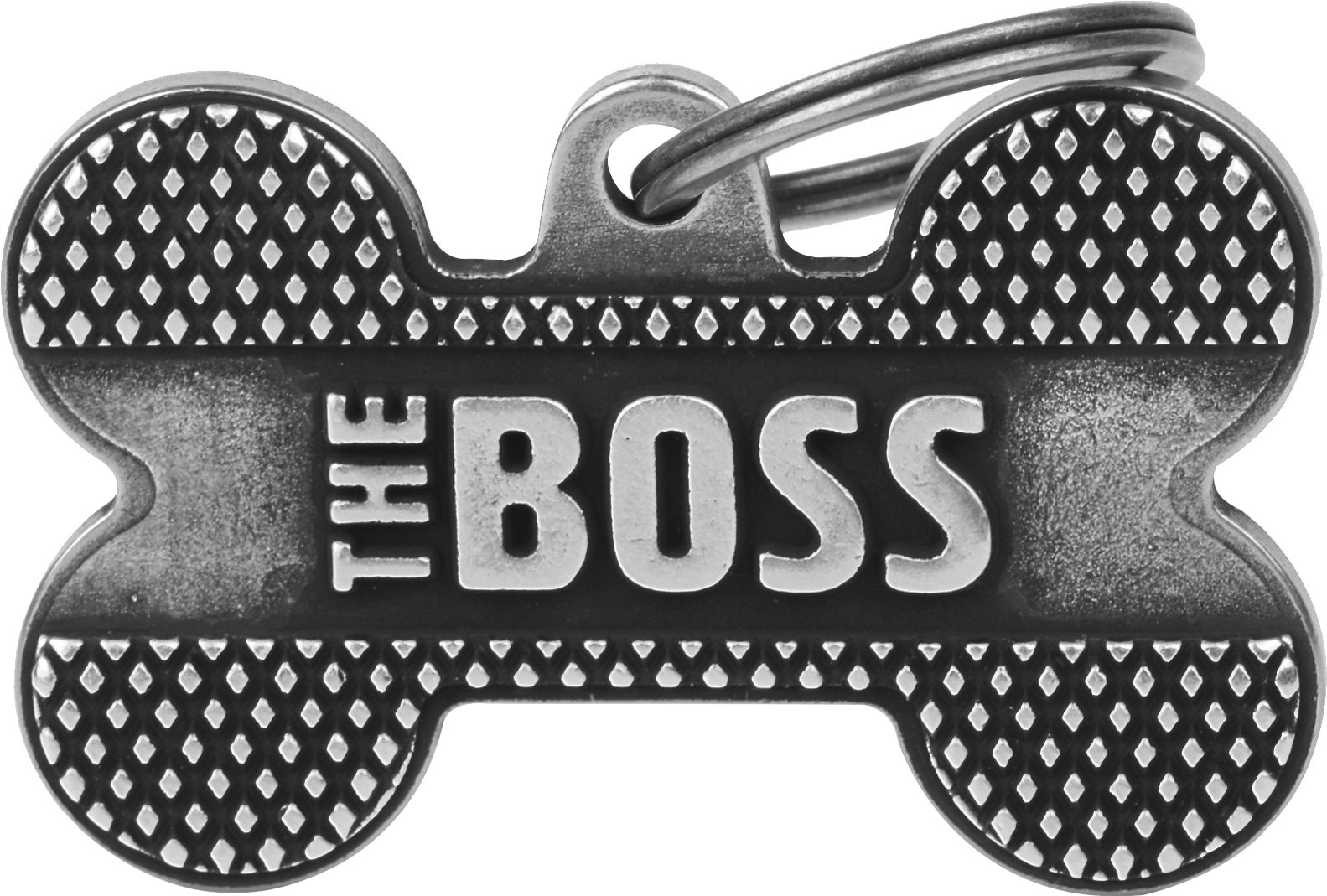Bronx luu The Boss L 38x24mm hopea MyFamily - Nimi- ja kaiverruslaatat - 058284 - 1