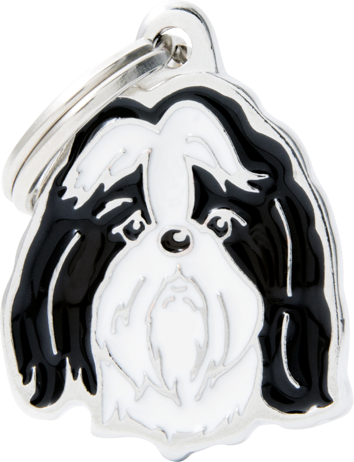 Friends shih tzu musta-valkoinen MyFamily - Nimi- ja kaiverruslaatat - 058532 - 1