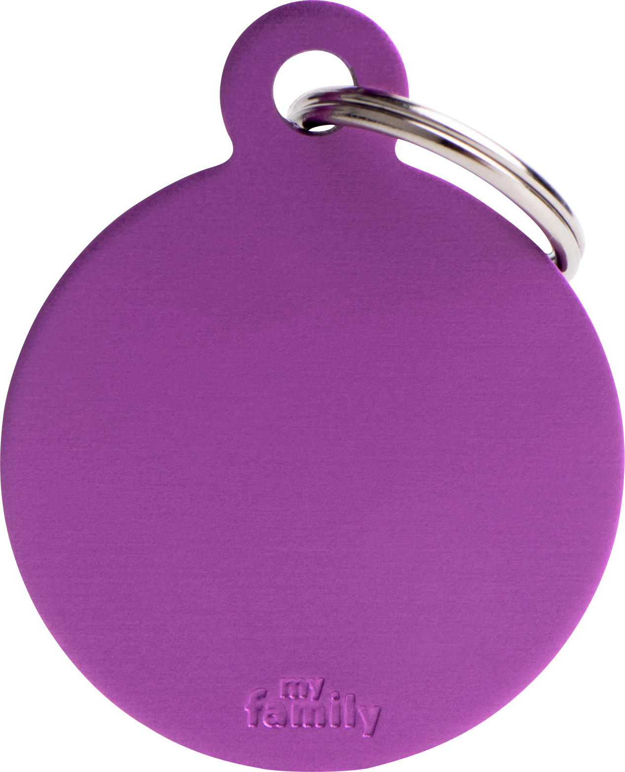 Basic pyöreä L 32x39mm lila MyFamily - Nimi- ja kaiverruslaatat - 058183 - 1