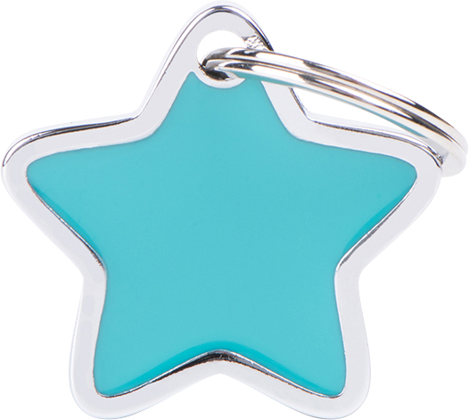 Charms tähti S turkoosi MyFamily - Nimi- ja kaiverruslaatat - 058386 - 1