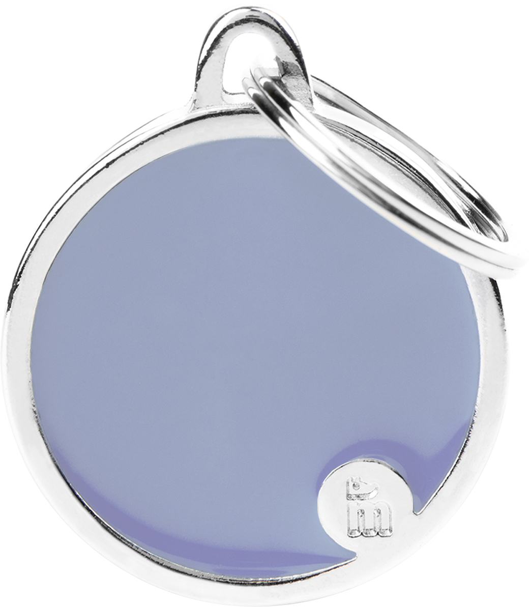 Handmade pyöreä M 26x31mm lila MyFamily - Nimi- ja kaiverruslaatat - 058745 - 1