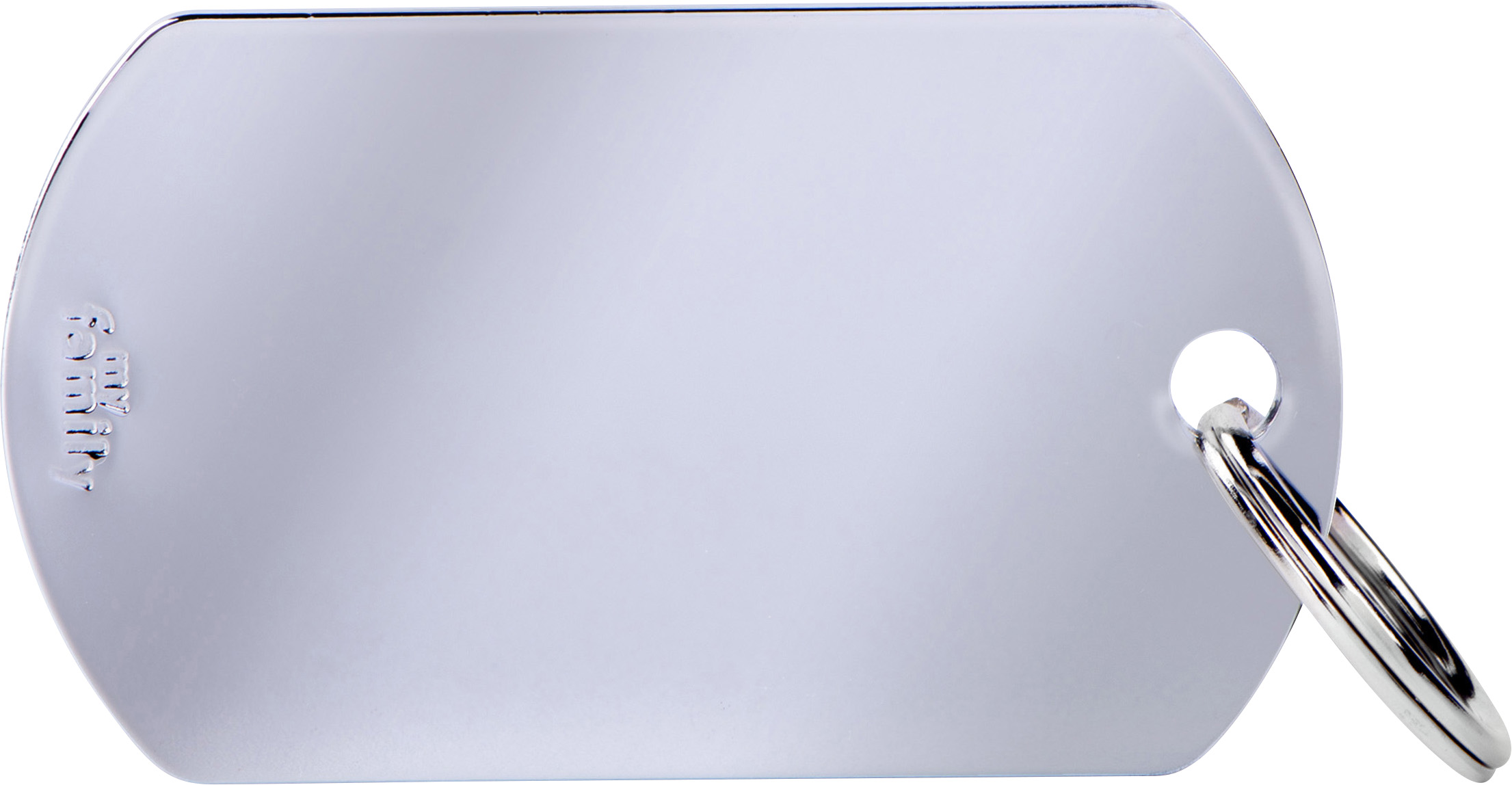 Basic military L 51x28mm hopea MyFamily - Nimi- ja kaiverruslaatat - 058204 - 1