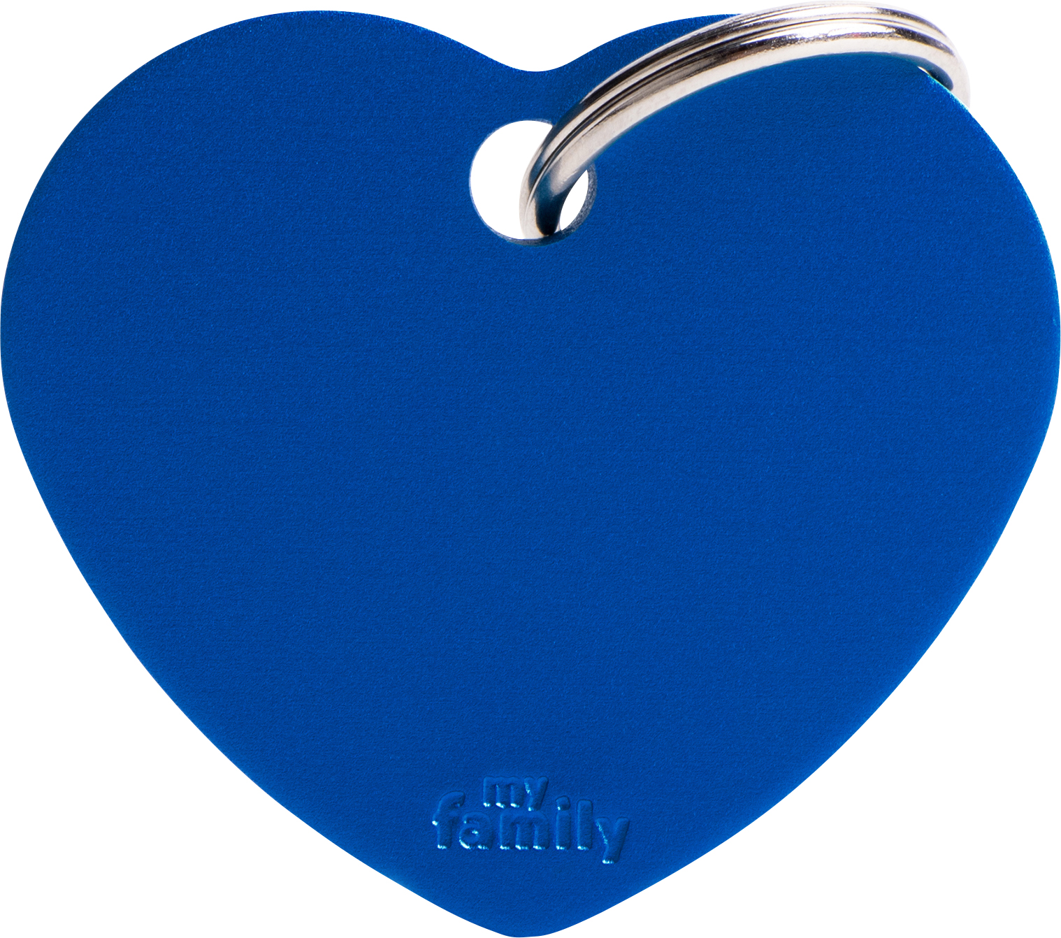 Basic sydän L 37x32mm sininen MyFamily - Nimi- ja kaiverruslaatat - 058164 - 1