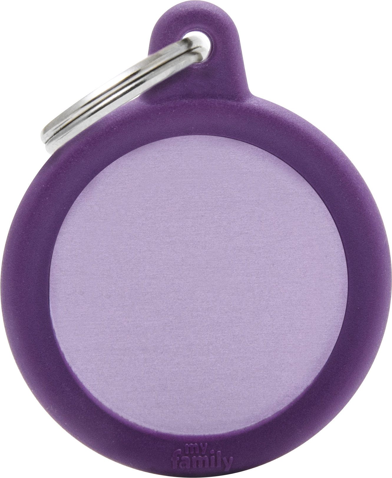 Hush pyöreä 31x38mm lila MyFamily - Nimi- ja kaiverruslaatat - 058806 - 1