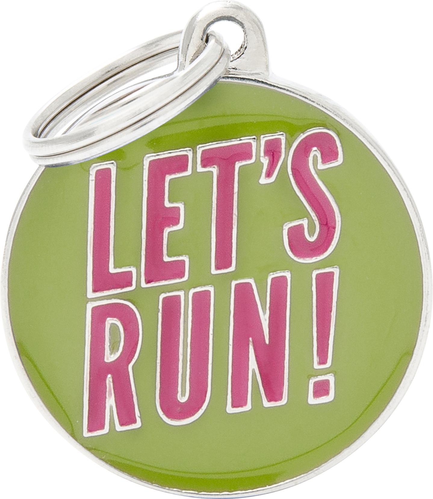 Charms Let's run vihreä-pinkki MyFamily - Nimi- ja kaiverruslaatat - 058320 - 1