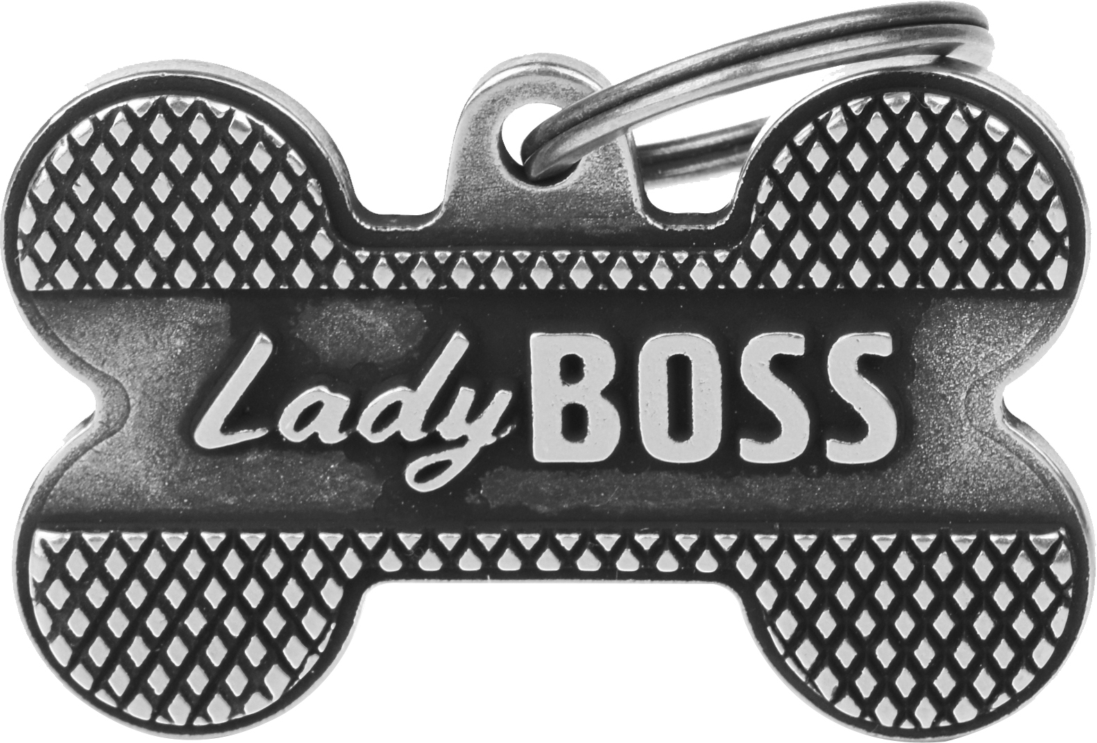 Bronx luu Lady Boss L 38x24mm hopea MyFamily - Nimi- ja kaiverruslaatat - 058280 - 1