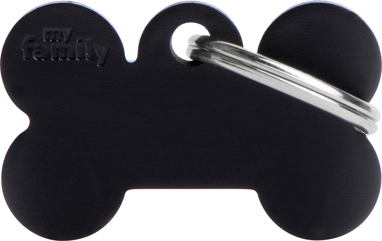 Basic luu S 30x19mm musta MyFamily - Nimi- ja kaiverruslaatat - 058158 - 1