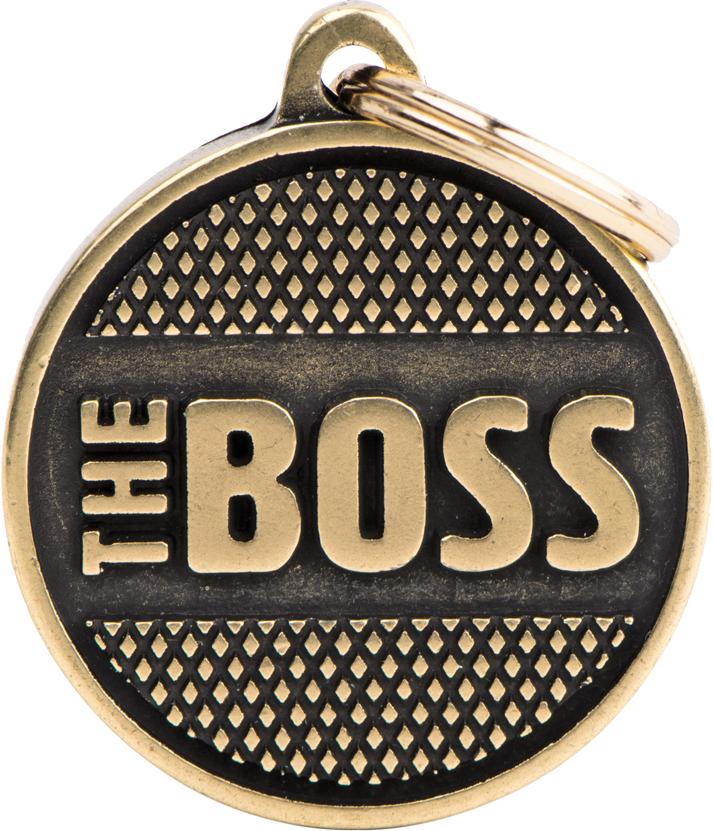 Bronx pyöreä The Boss L kulta MyFamily - Nimi- ja kaiverruslaatat - 058267 - 1