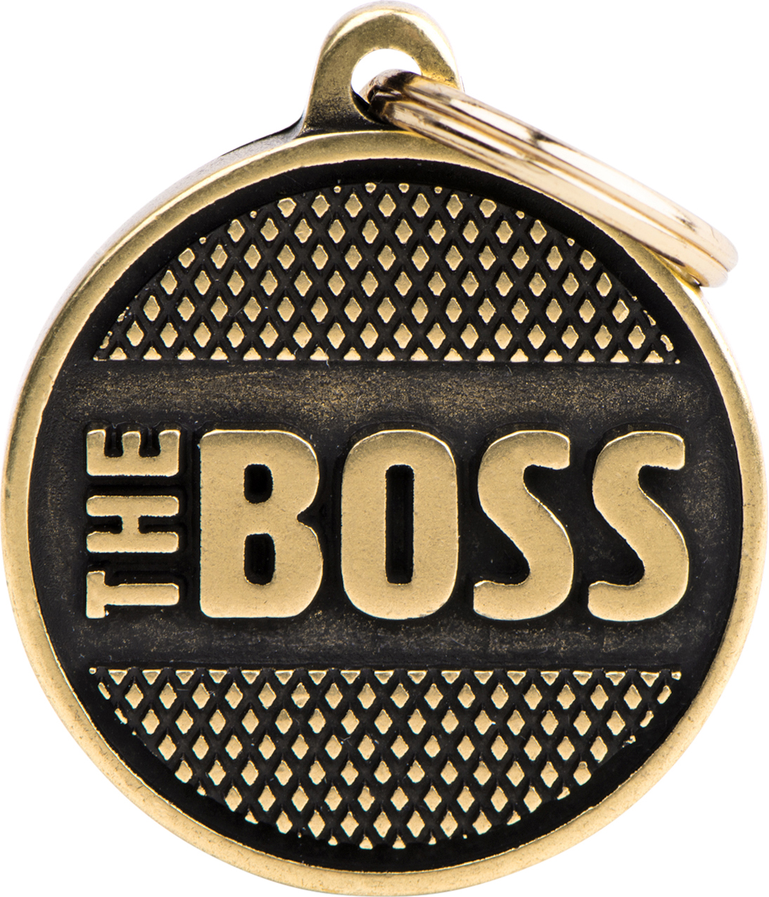 Bronx pyöreä The Boss M kulta MyFamily - Nimi- ja kaiverruslaatat - 058265 - 1