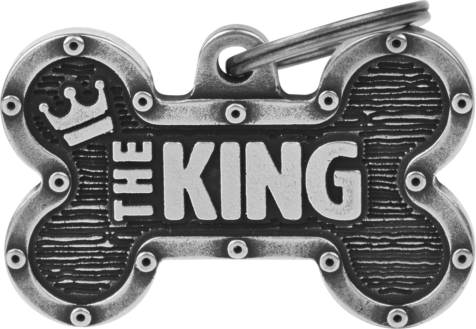 Bronx luu The King L 38x24mm hopea MyFamily - Nimi- ja kaiverruslaatat - 058292 - 1