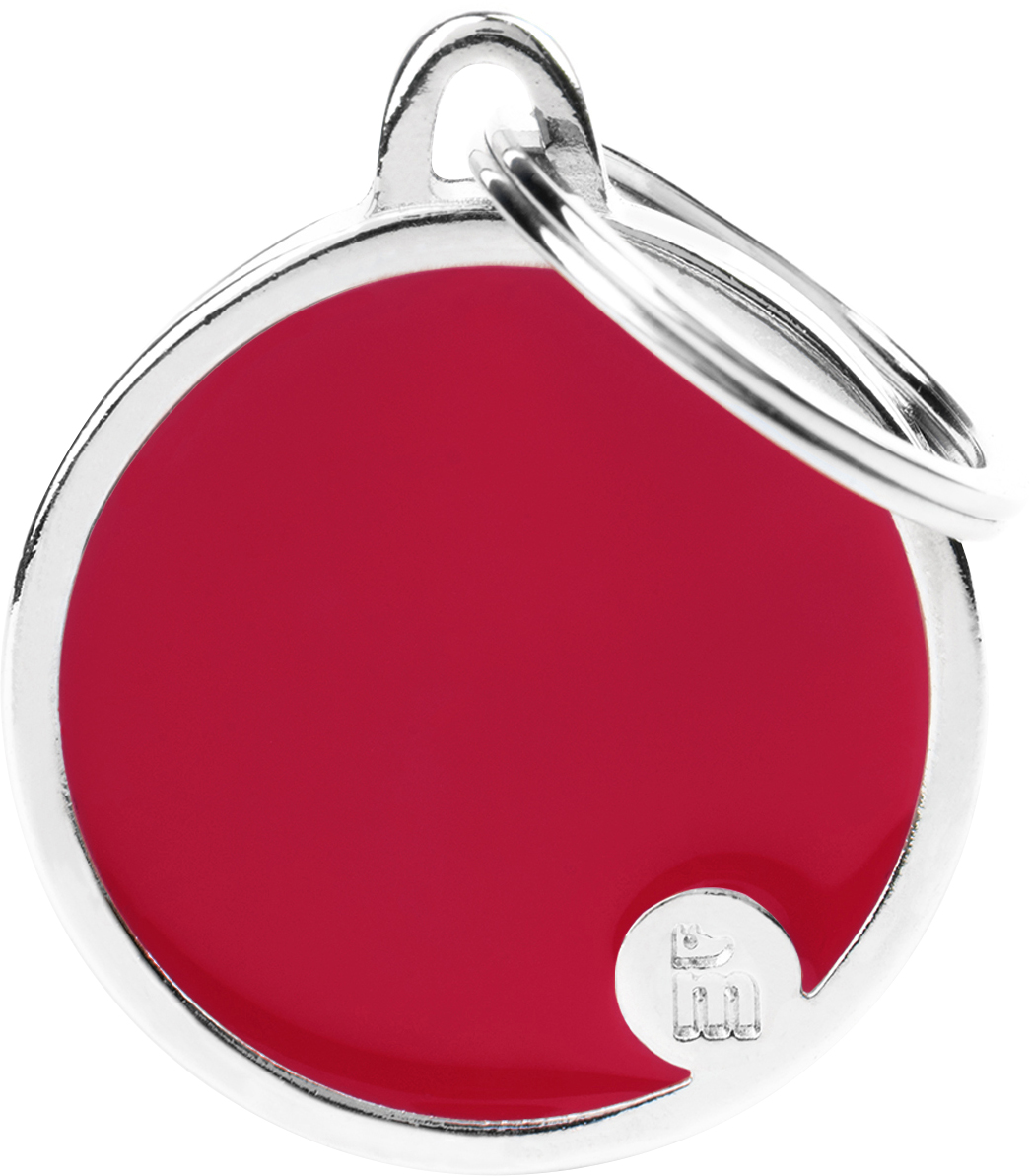 Handmade pyöreä M 26x31mm punainen MyFamily - Nimi- ja kaiverruslaatat - 058750 - 1