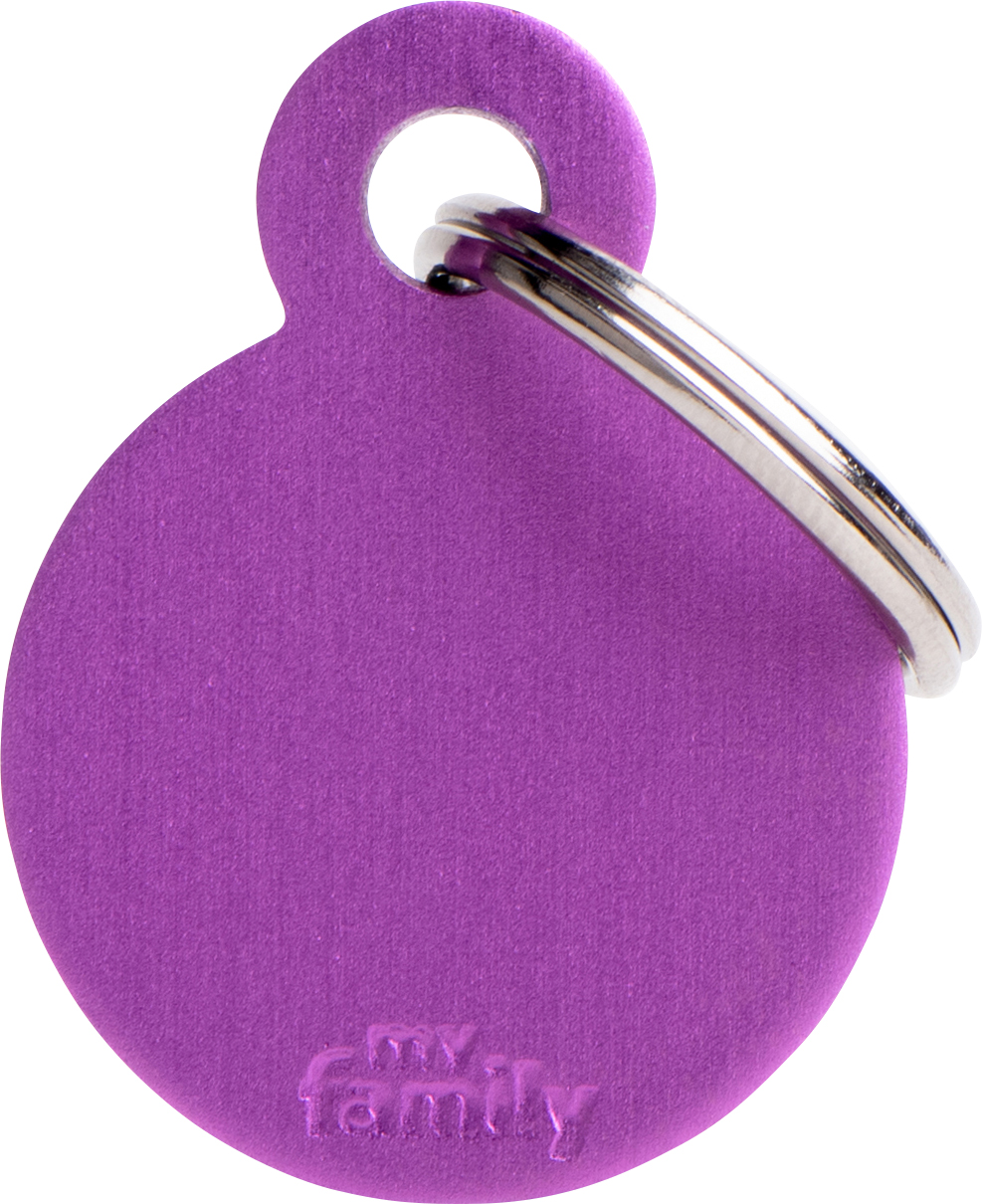 Basic pyöreä S 21x28mm lila MyFamily - Nimi- ja kaiverruslaatat - 058194 - 1