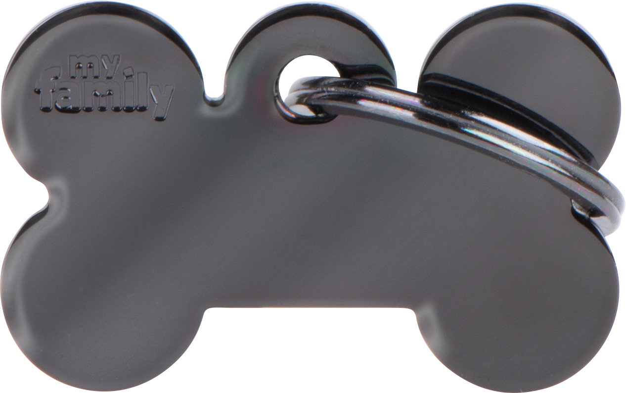 Basic luu S 30x19mm tummanharmaa MyFamily - Nimi- ja kaiverruslaatat - 058159 - 1