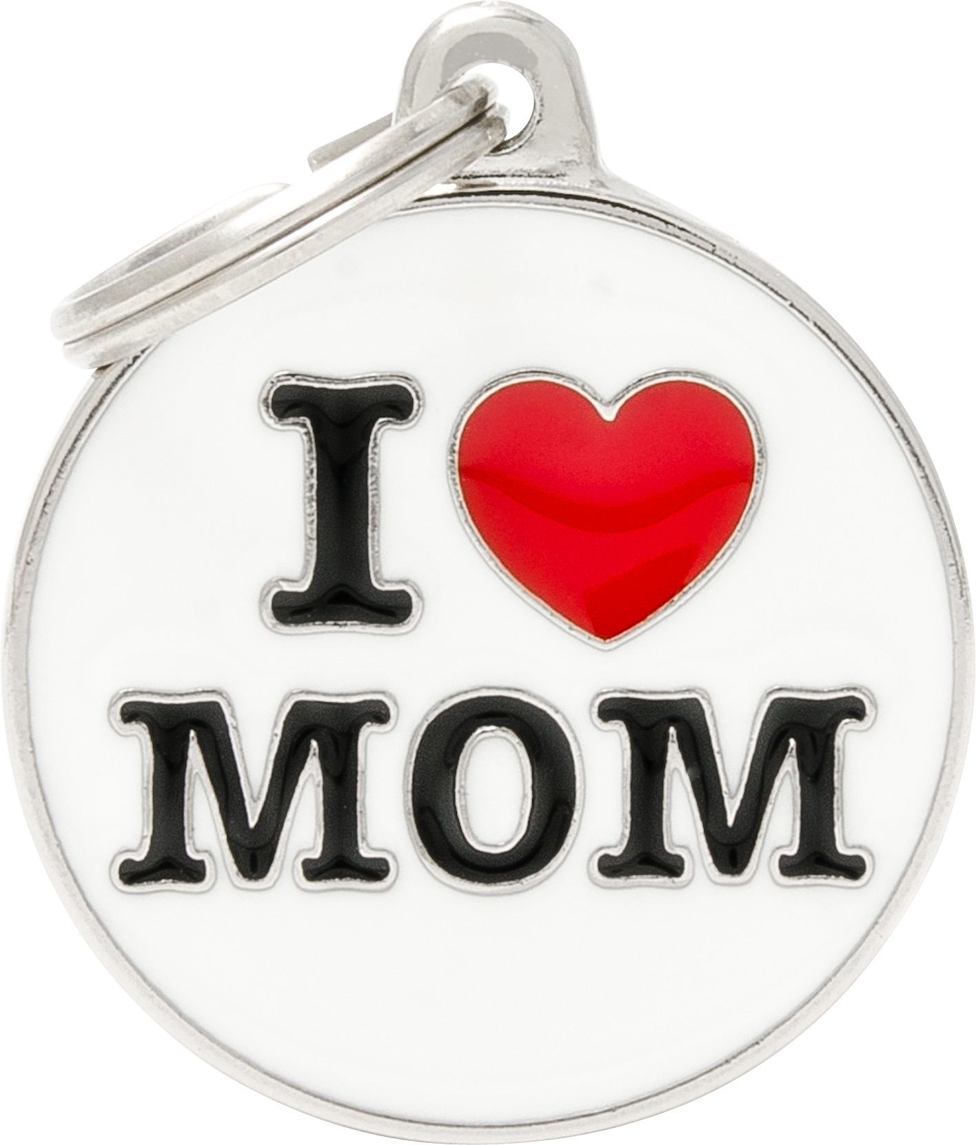 Charms I love mom L valkoinen MyFamily - Nimi- ja kaiverruslaatat - 058329 - 1