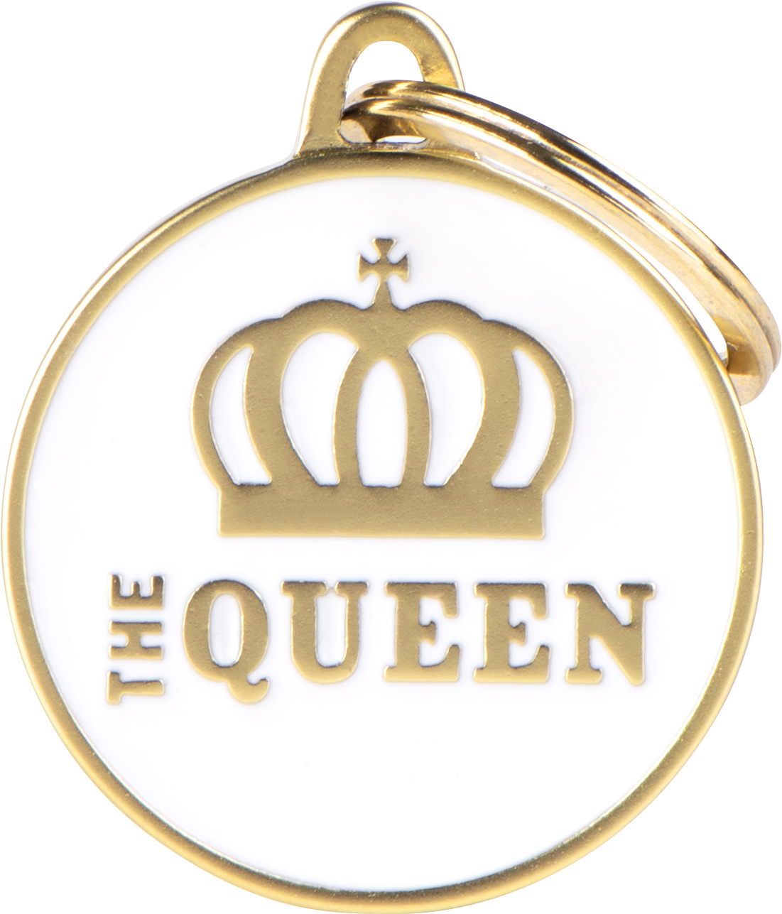 Charms The Queen M valkoinen MyFamily - Nimi- ja kaiverruslaatat - 058361 - 1