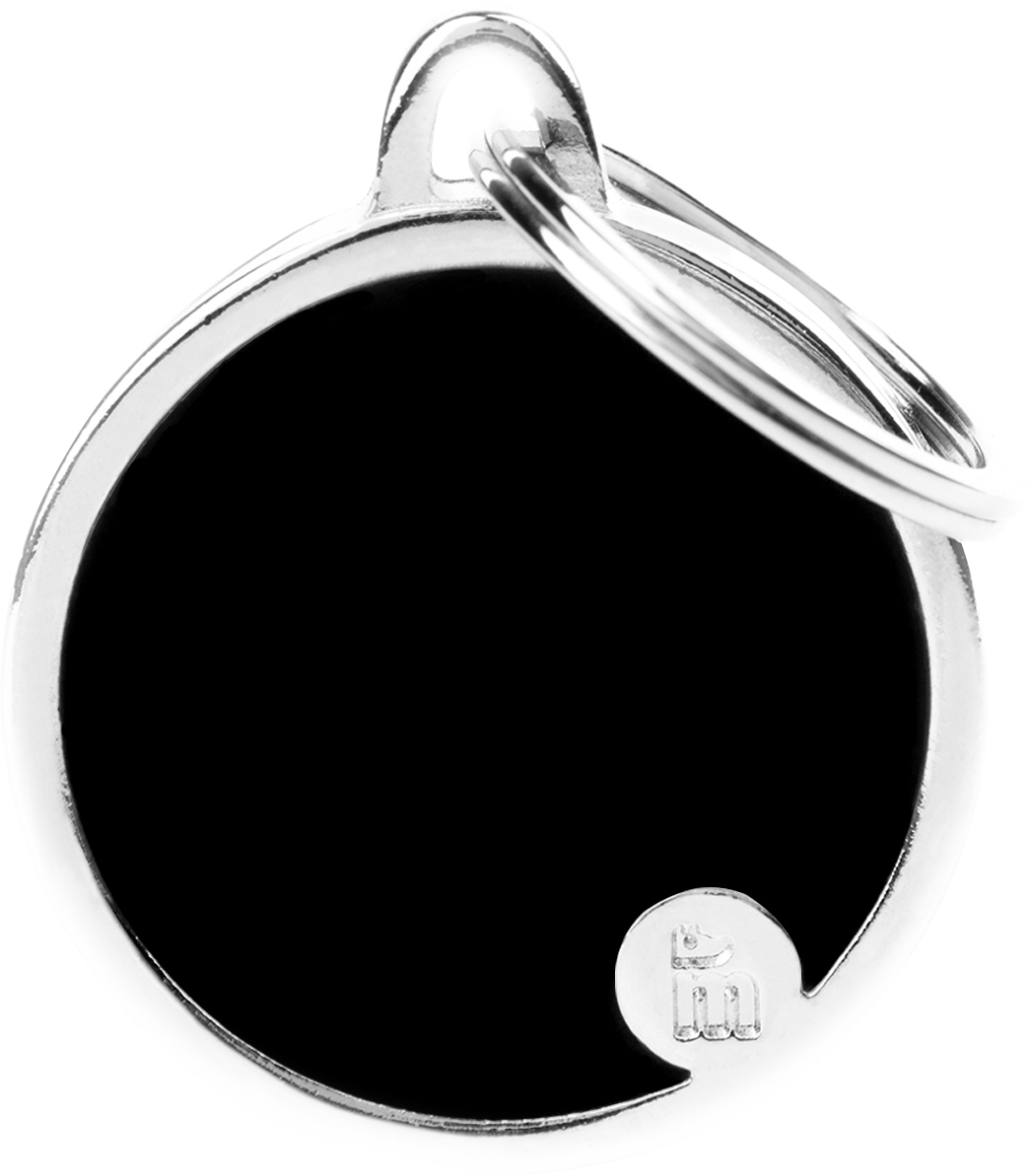 Handmade pyöreä M 26x31mm musta MyFamily - Nimi- ja kaiverruslaatat - 058751 - 1
