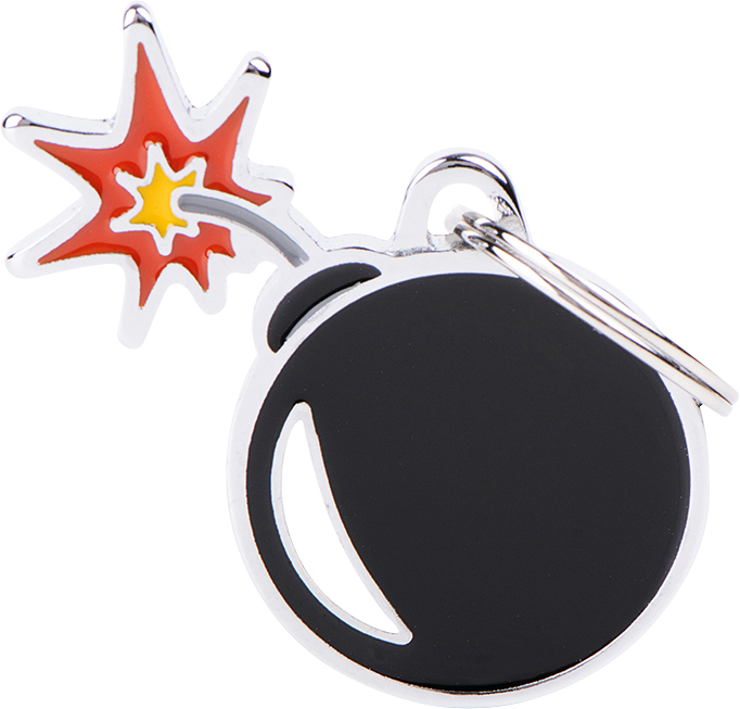 Charms pommi musta MyFamily - Nimi- ja kaiverruslaatat - 058373 - 1