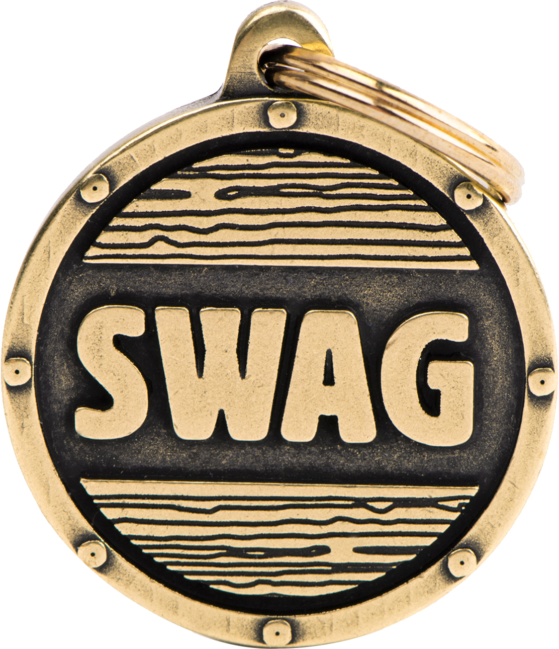 Bronx pyöreä Swag M kulta MyFamily - Nimi- ja kaiverruslaatat - 058269 - 1