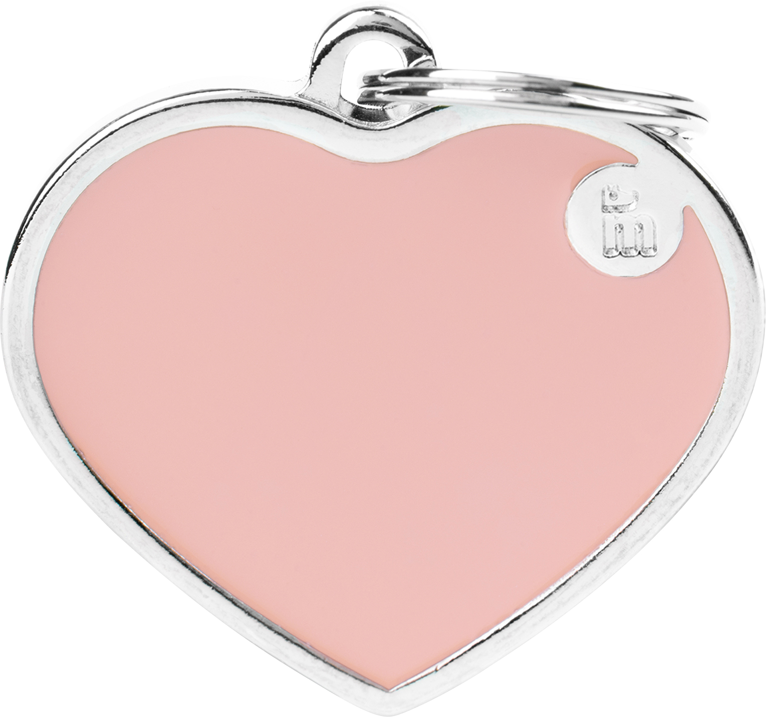 Handmade sydän L 37x36mm pinkki MyFamily - Nimi- ja kaiverruslaatat - 058767 - 1