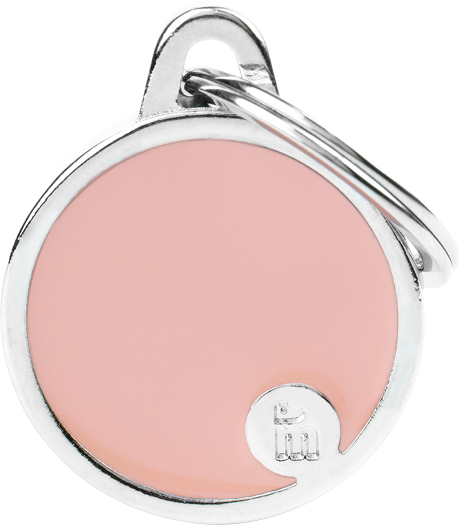 Handmade pyöreä S 21x26mm pinkki MyFamily - Nimi- ja kaiverruslaatat - 058758 - 1