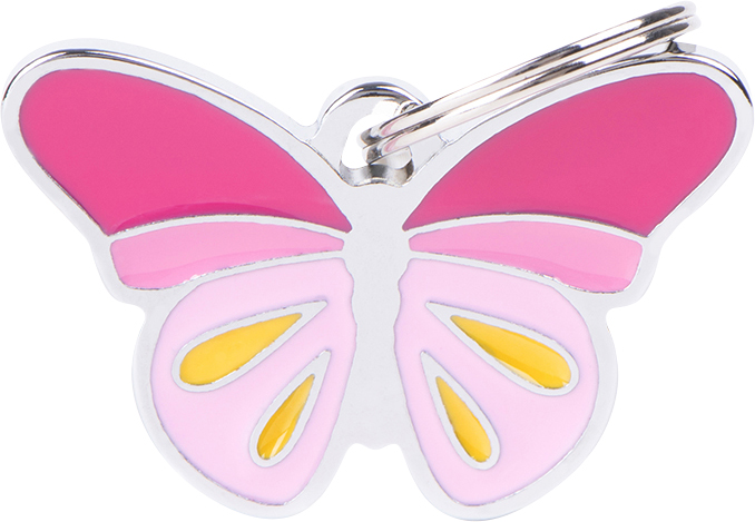 Charms perhonen pinkki-vaaleanpunainen MyFamily - Nimi- ja kaiverruslaatat - 058374 - 1