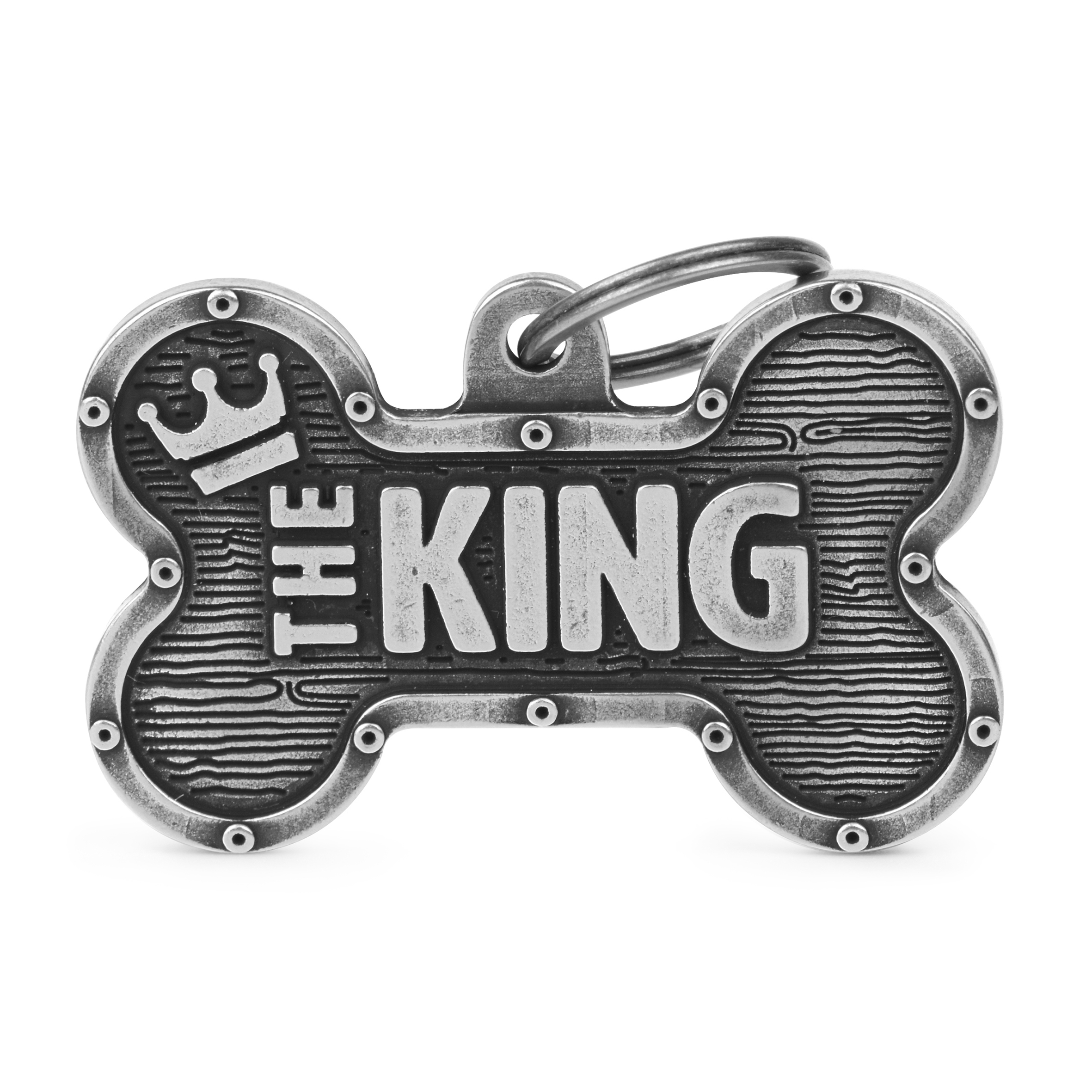 Bronx luu The King XL 48x31mm hopea MyFamily - Nimi- ja kaiverruslaatat - 058294 - 1