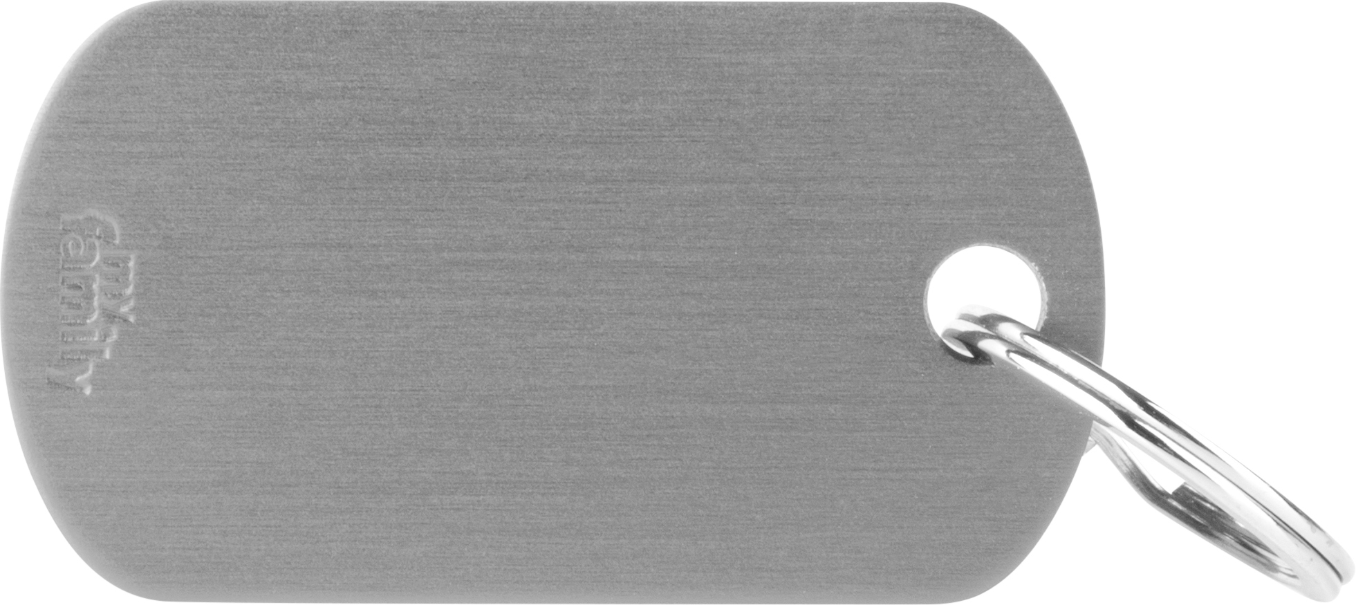 Basic military S 40x22mm harmaa MyFamily - Nimi- ja kaiverruslaatat - 058217 - 1