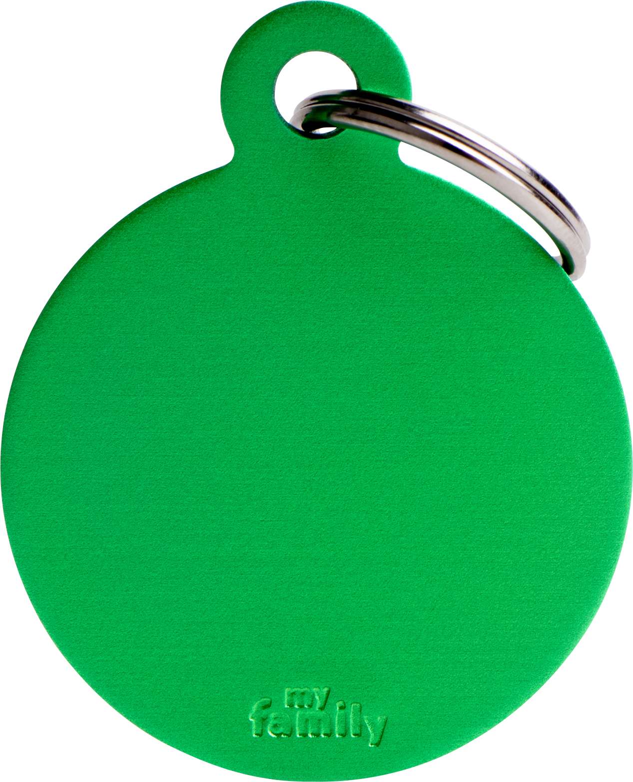 Basic pyöreä L 32x39mm vihreä MyFamily - Nimi- ja kaiverruslaatat - 058184 - 1