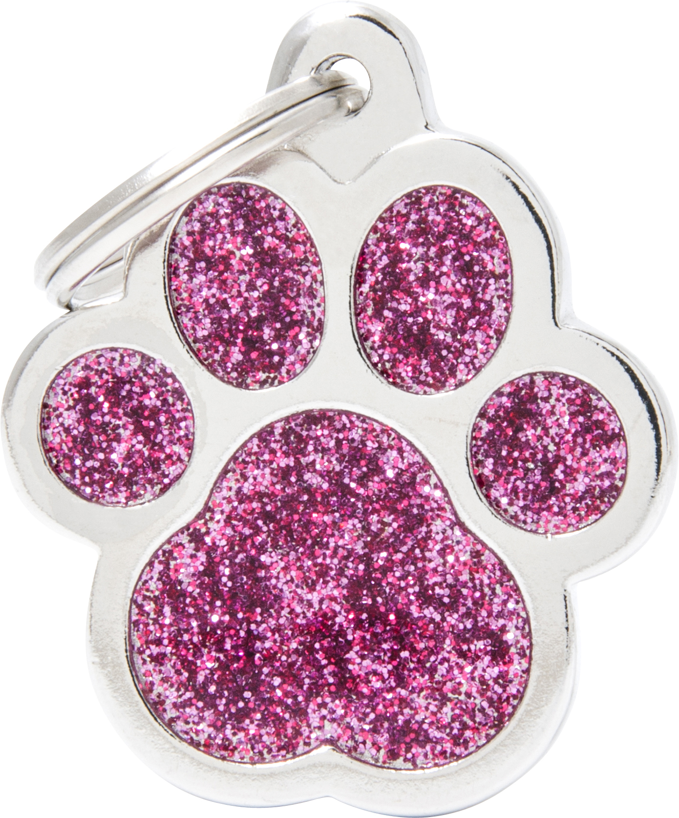 Shine tassu L 30x35mm pinkki MyFamily - Nimi- ja kaiverruslaatat - 058899 - 1