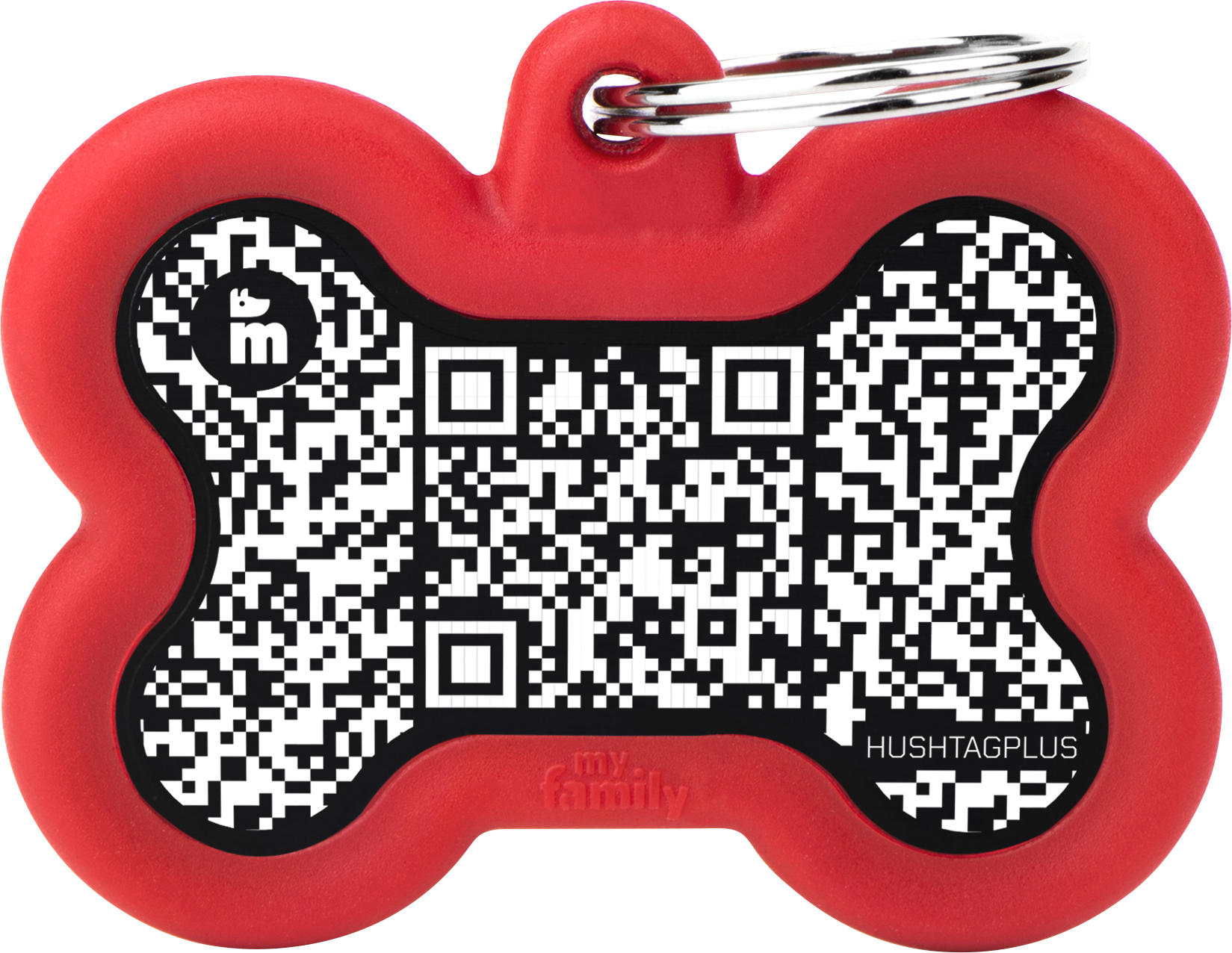 Hush luu L QR punainen MyFamily - Nimi- ja kaiverruslaatat - 058798 - 1