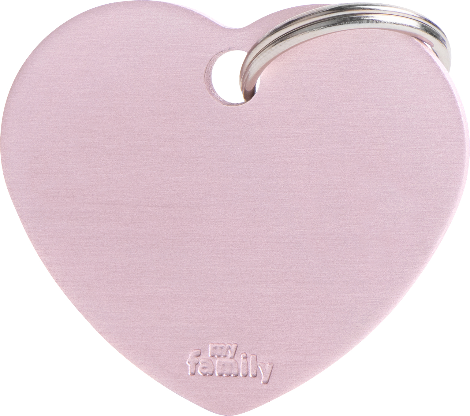 Basic sydän L 37x32mm pinkki MyFamily - Nimi- ja kaiverruslaatat - 058167 - 1